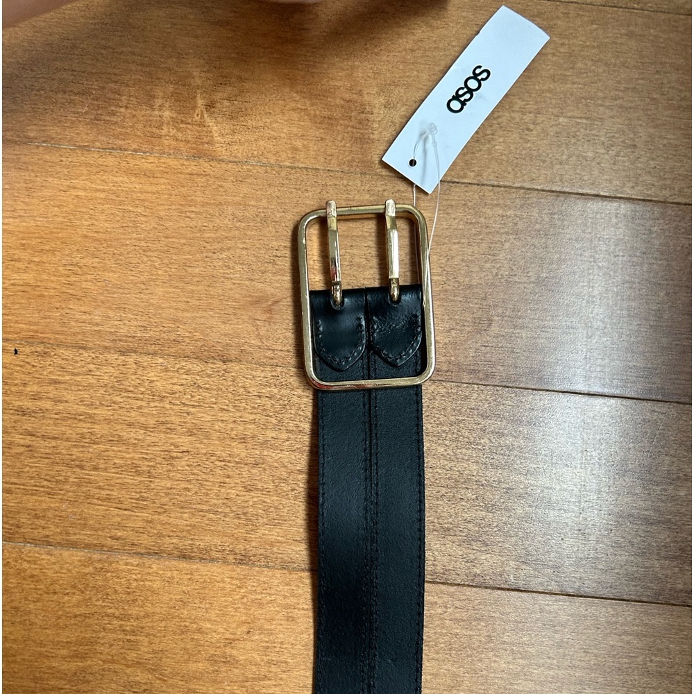 Leather Double Buckle Belt